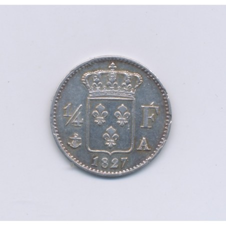 1/4 Franc - 1827 A Paris - Charles X - SUP+