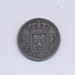 1/4 Franc - 1829 A Paris - Charles X - SUP+ 2