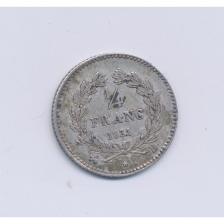 1/4 Franc - 1831 B Rouen - Louis philippe I - TTB+