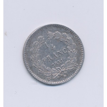 1/4 Franc - 1831 H La Rochelle - Louis philippe I - SUP+