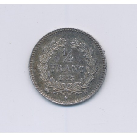 1/4 Franc - 1833 B Rouen - Louis philippe I - SUP