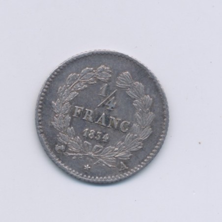 1/4 Franc - 1834 A Paris - Louis philippe I - SUP+