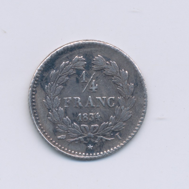 1/4 Franc - 1834 I Limoges - Louis philippe I - TTB