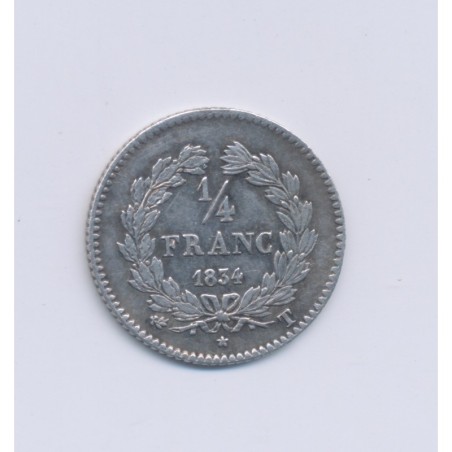 1/4 Franc - 1834 T Nantes - Louis philippe I - TTB+