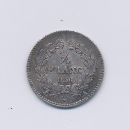 1/4 Franc - 1836 A Paris - Louis philippe I - SUP+