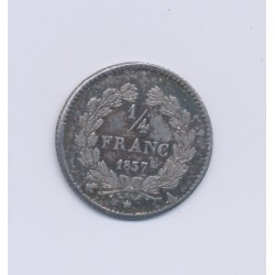 1/4 Franc - 1837 A Paris - Louis philippe I - SUP+ 2