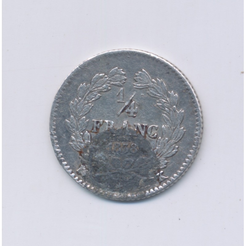 1/4 Franc - 1838 K Bordeaux - Louis philippe I - TB/TTB