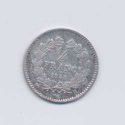1/4 Franc - 1844 B Rouen - Louis philippe I - TTB+ 2