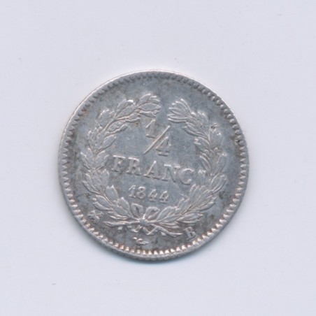 1/4 Franc - 1844 B Rouen - Louis philippe I - TTB+