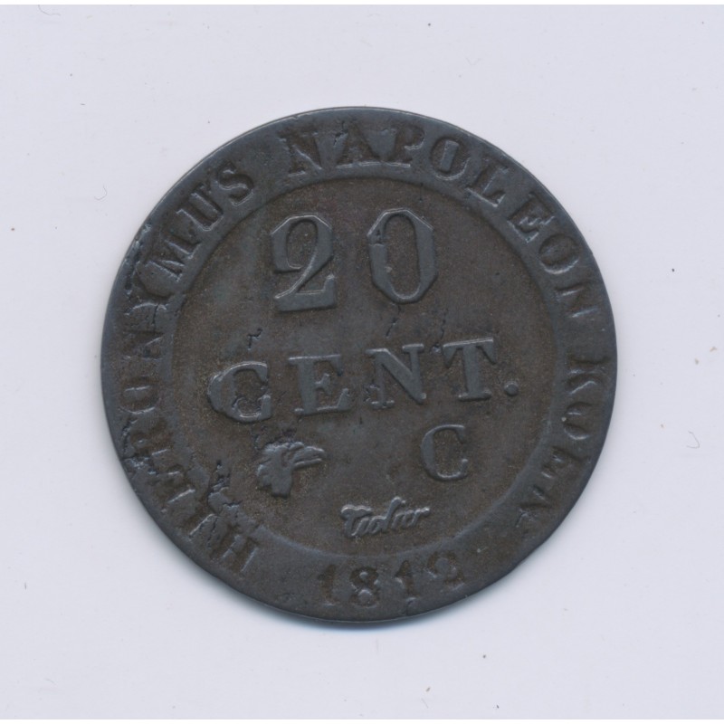 Westphalie - 20 centimes - 1812 C Cassel - TTB+