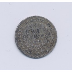 20 centimes Cérès - 1850 A Paris - TB 2