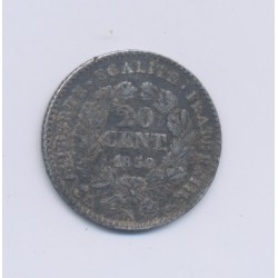 20 centimes Cérès - 1850 K Bordeaux - oreille basse - TB 2