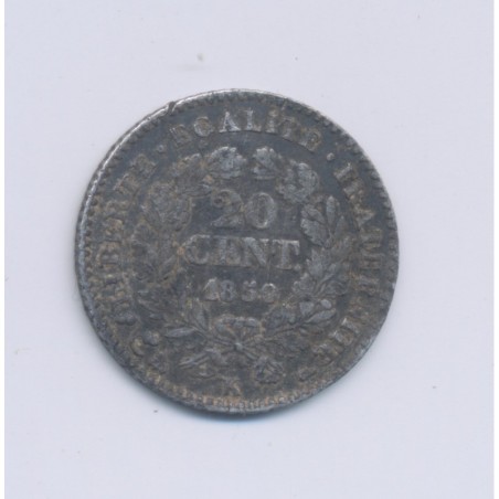 20 centimes Cérès - 1850 K Bordeaux - oreille basse - TB