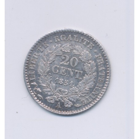 20 centimes Cérès - 1851 A Paris - SUP