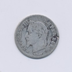20 centimes Napoléon III - 1864 A Paris - Tête laurée - TB