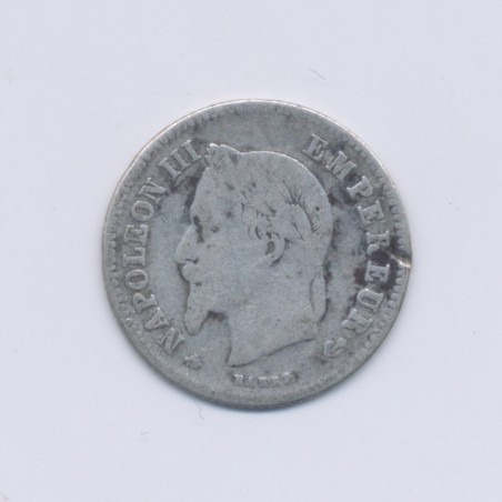 20 centimes Napoléon III - 1864 A Paris - Tête laurée - TB