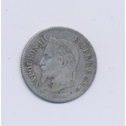 20 centimes Napoléon III - 1864 BB Strasbourg - Tête laurée - TB