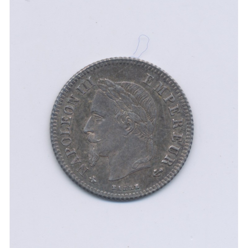 20 centimes Napoléon III - 1866 A Paris - Tête laurée - SUP