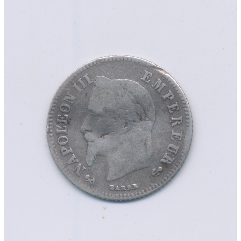 20 centimes Napoléon III - 1866 K Bordeaux - Tête laurée - TB