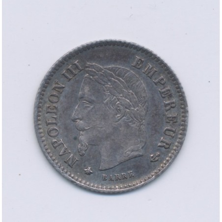 20 centimes Napoléon III - 1867 A Paris - Tête laurée - SUP+