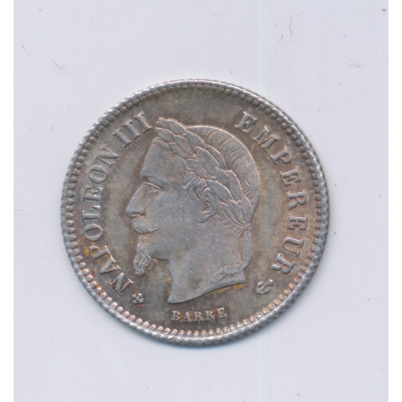20 centimes Napoléon III - 1867 BB Strasbourg - Tête laurée - SUP+