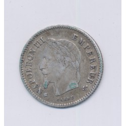 20 centimes Napoléon III - 1868 BB Strasbourg - Tête laurée - TTB