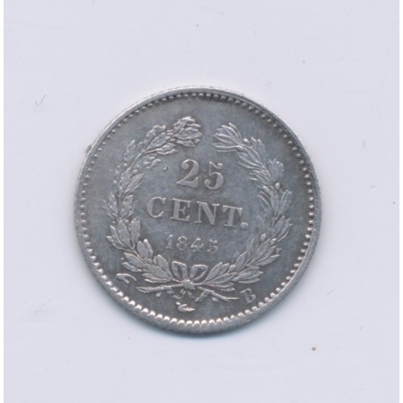 25 centimes Louis Philippe I - 1845 B Rouen - SUP