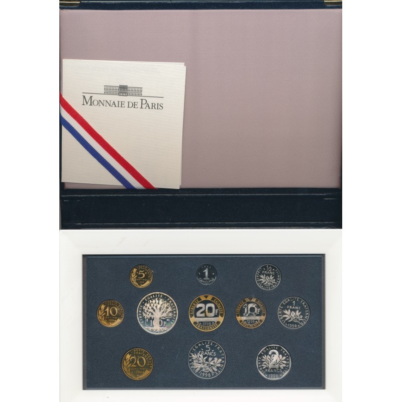Coffret Belle Épreuve France - 1998 - en Francs
