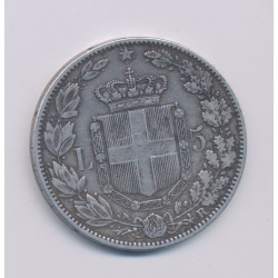 Italie - 5 Lire - 1878 R - Umberto I - TTB 2