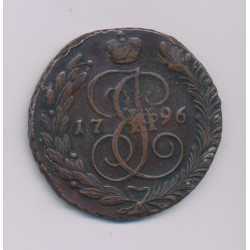 Russie - 5 Kopek - 1796 AM - Catherine II - cuivre - TTB 2