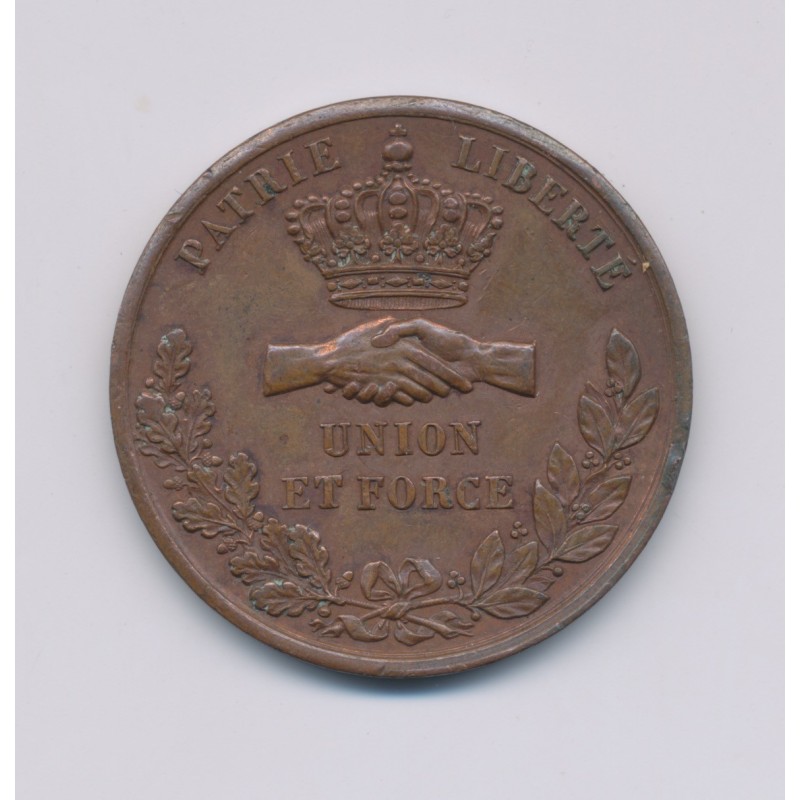 Médaille - Fête nationale 1871 - Nantes - Anniversaire du 30 juillet 1850 - cuivre - 32mm - TTB+