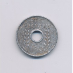 Indochine - 1 Centimes - 1943 Hanoi - aluminium - TTB 2