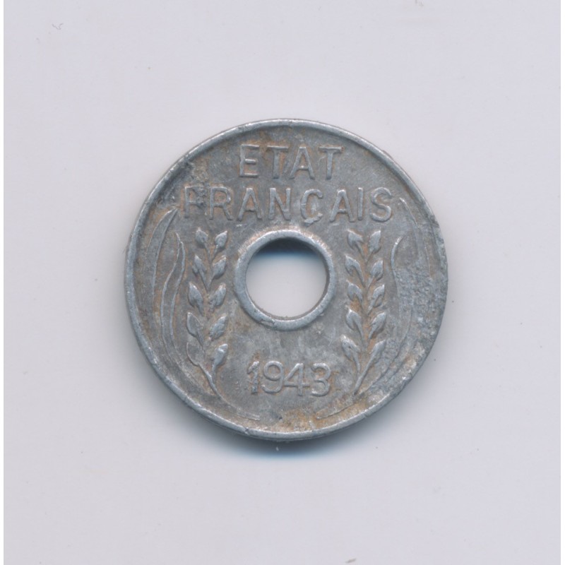 Indochine - 1 Centimes - 1943 Hanoi - aluminium - TTB