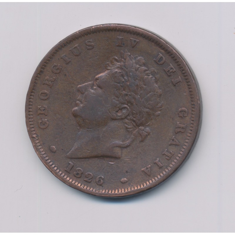 Angleterre - George IV - Penny 1826 - cuivre - TB+