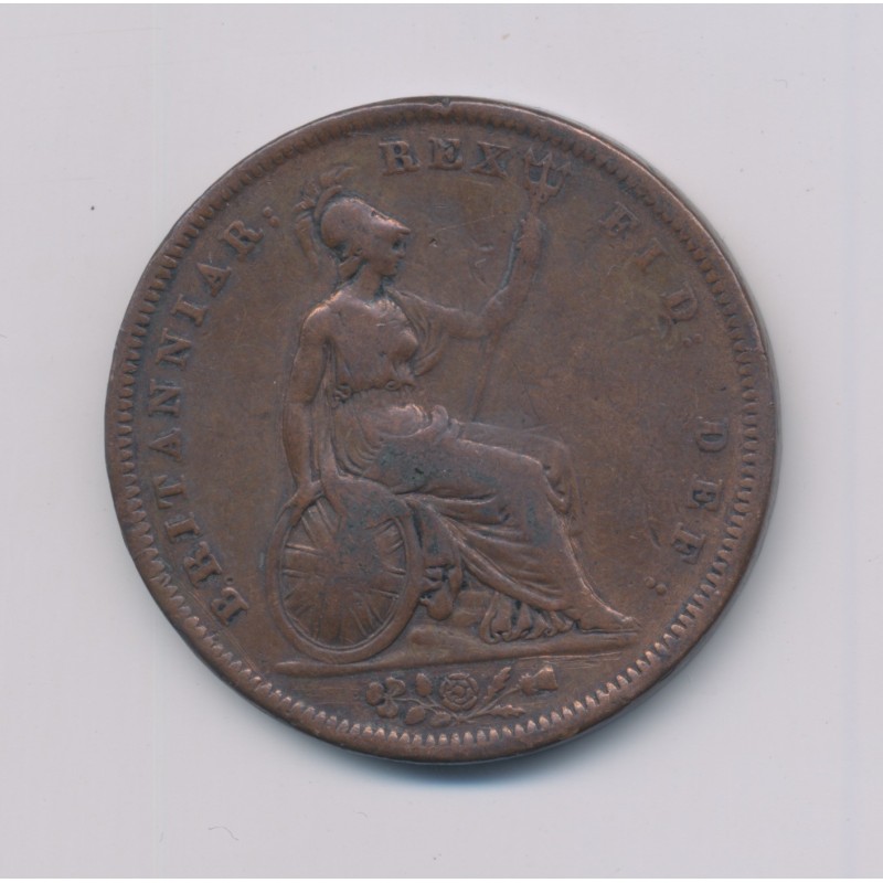 Angleterre - George IV - Penny 1826 - cuivre - TB+