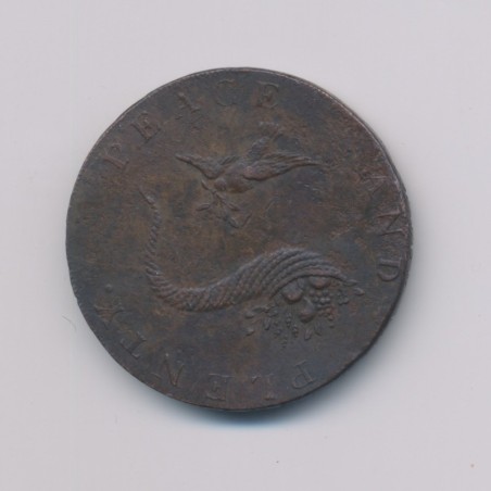 Angleterre - Token - Peace and plenty - cuivre - TTB