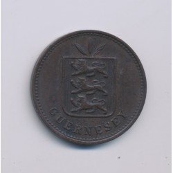 Guernesey - 4 Doubles - 1889 H - bronze - TTB 2