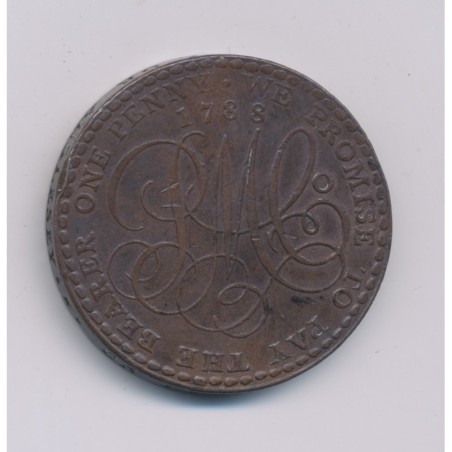 Angleterre - Token - Penny Anglesy Mines - 1788 - cuivre - TTB+