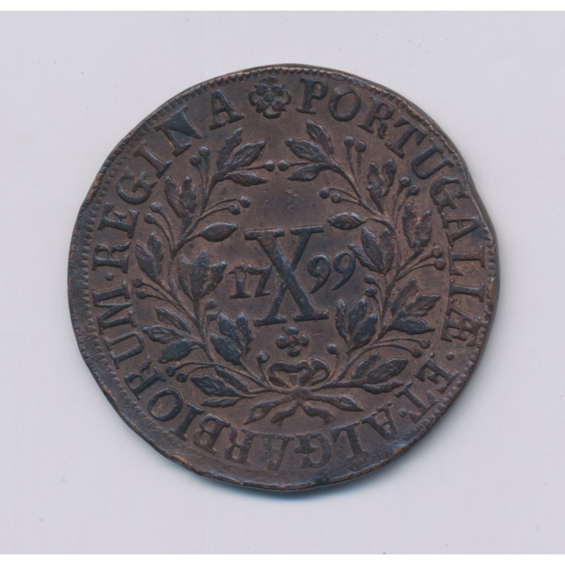 Portugal - 10 Reis - 1799 - Maria I - cuivre - TTB+