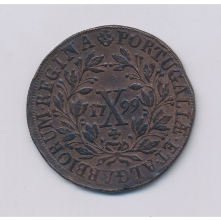 Portugal - 10 Reis - 1799 - Maria I - cuivre - TTB+