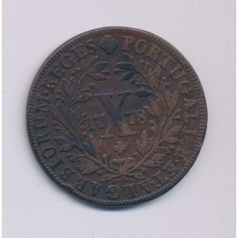Portugal - 10 Reis - 1778 - Maria I - cuivre - TTB+