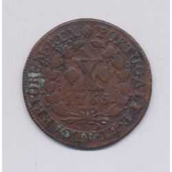 Portugal - 10 Reis - 1765 - Joseph I - cuivre - TB