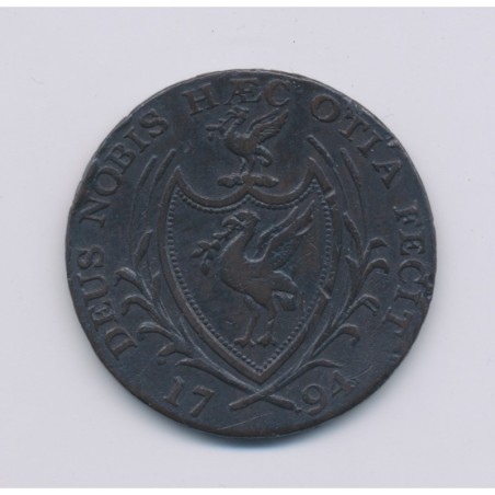 Angleterre - Token - 1/2 Penny Liverpool - 1794 - cuivre - TTB