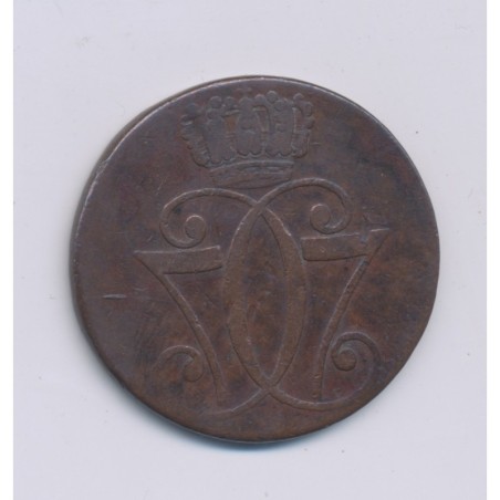 Danemark - Skilling - 1771 KM - Christian VII - cuivre ) TTB