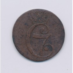 Danemark - 1/2 Skilling - 1771 KM - Christian VII - cuivre - TTB 2