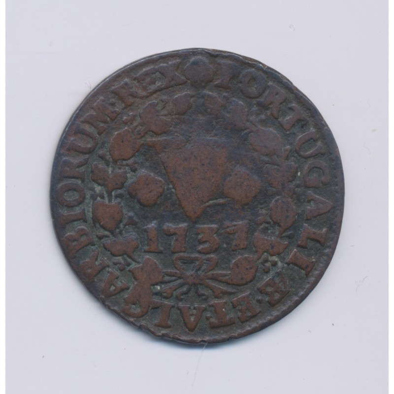 Portugal - Maria I - 5 Reis - 1737 - cuivre - TB