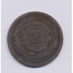Uruguay - 2 Centesimos - 1869 A - bronze - TTB 2