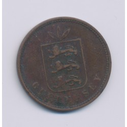 Guernesey - 4 Doubles - 1864 - bronze - TB/TTB 2