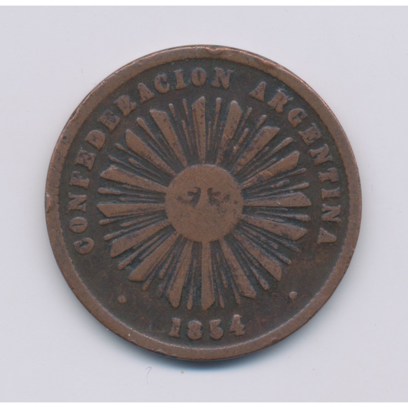 Argentine - 2 Centavos - 1864 - confédération argentine - cuivre - TB+