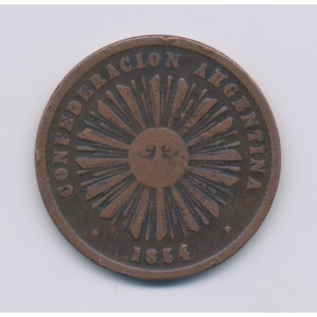 Argentine - 2 Centavos - 1864 - confédération argentine - cuivre - TB+